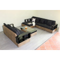 High Standard Wicker Furniture Water Hyacinth Sofa Set for Indoor Living Room